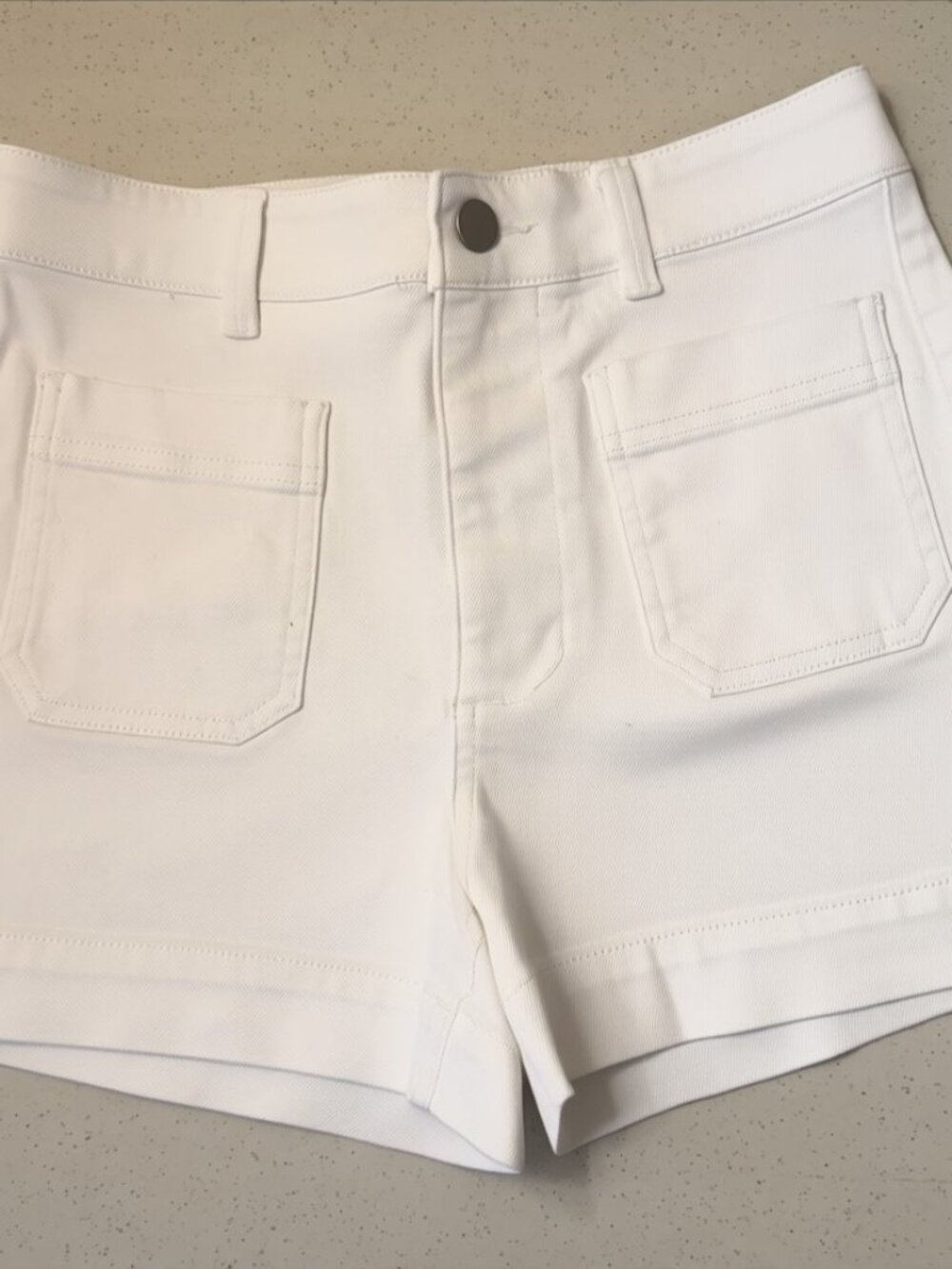 Everlane White Utility Pocket Denim Shorts